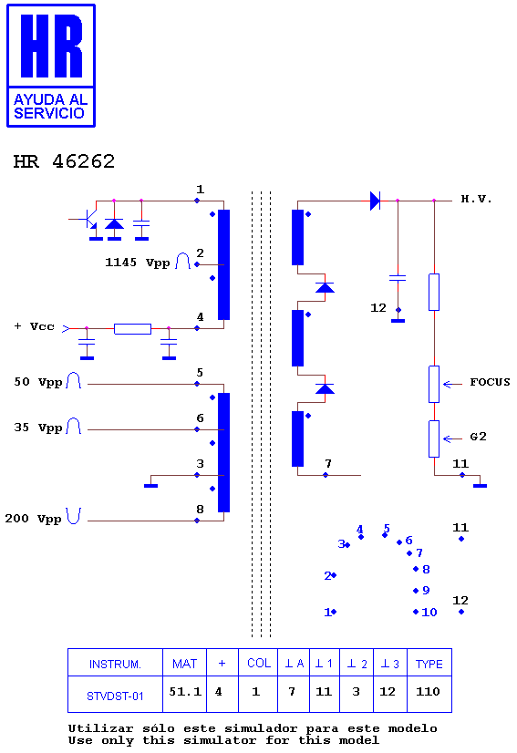 Schematic diagram for HR 46262