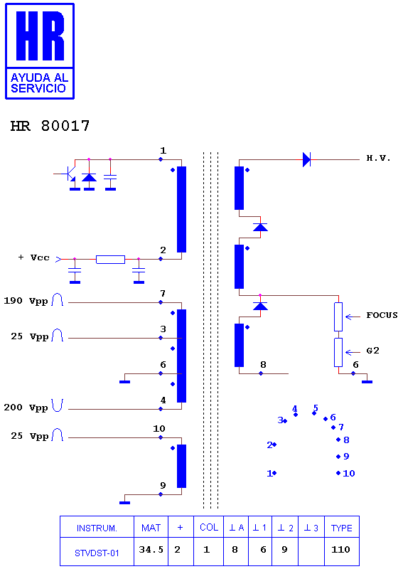 Schematic diagram for HR 80017