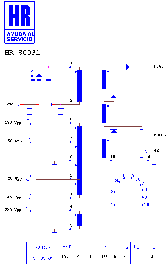 Schematic diagram for HR 80031