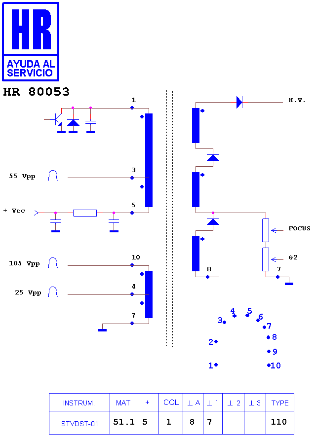 Schematic diagram for HR 80053