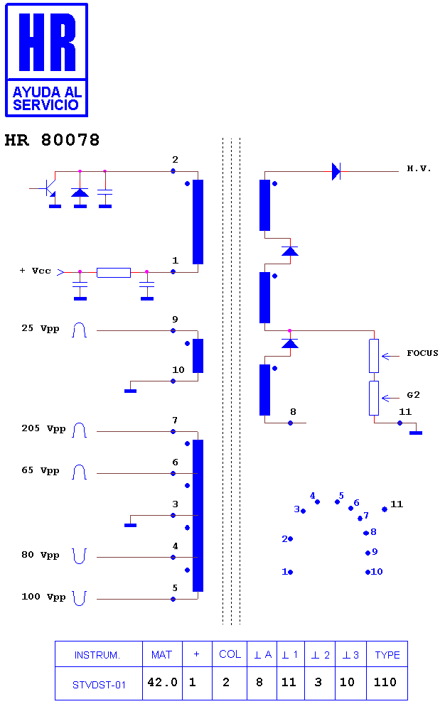 Schematic diagram for HR 80078