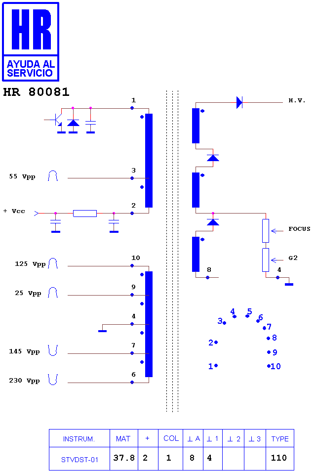 Schematic diagram for HR 80081