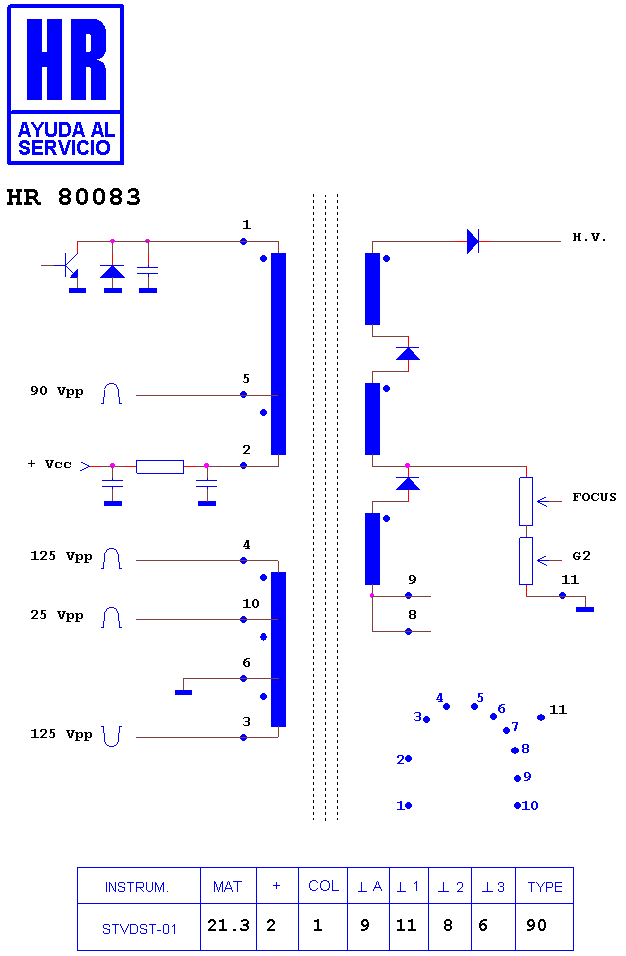 Schematic diagram for HR 80083