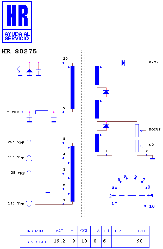 Schematic diagram for HR 80275