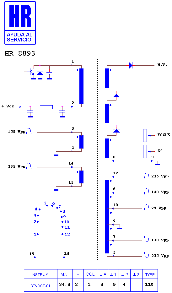 Schematic diagram for HR 8893