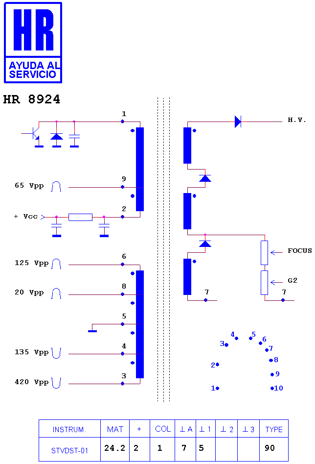 Schematic diagram for HR 8924