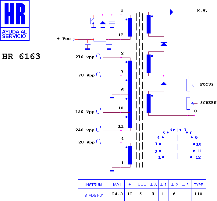 Schematic diagram for HR 6163