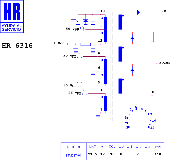 Schematic diagram for HR 6316