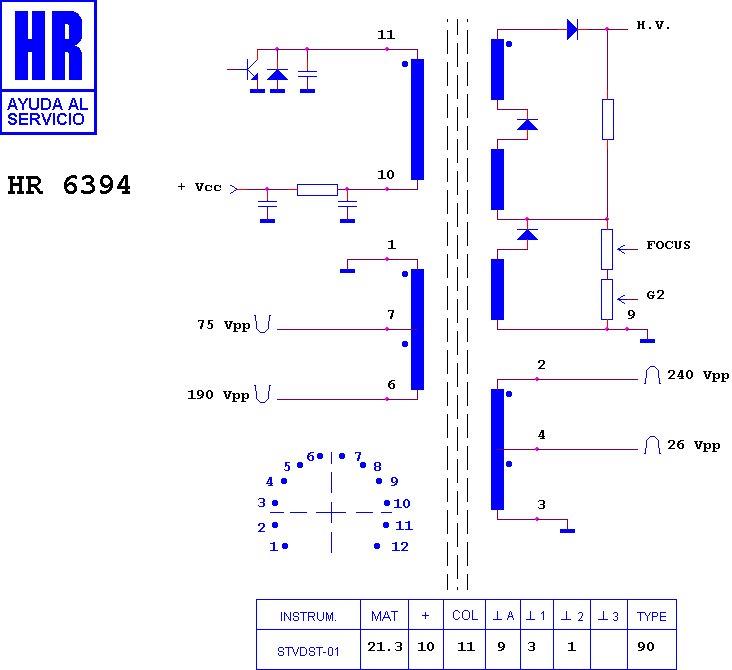 Schematic diagram for HR 6394