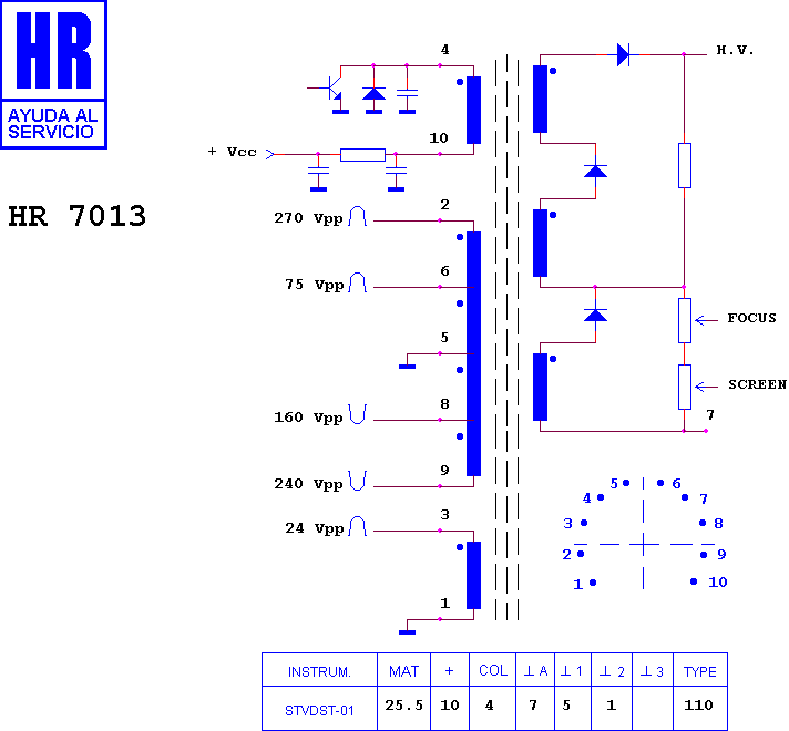 Schematic diagram for HR 7013