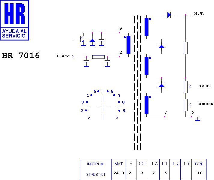 Schematic diagram for HR 7016