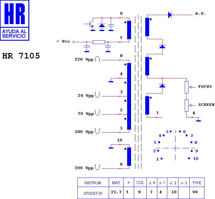 Schematic diagram for HR 7105