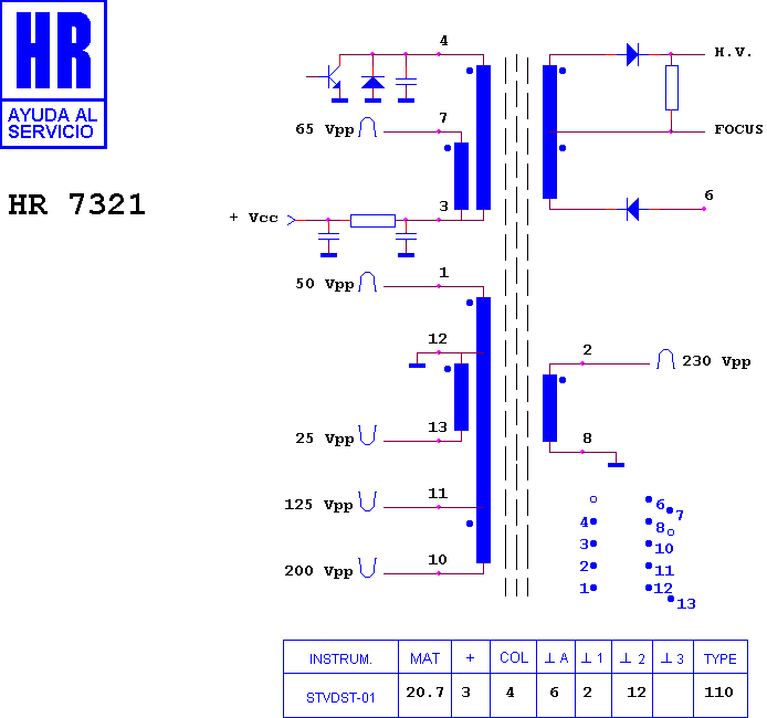 Schematic diagram for HR 7321