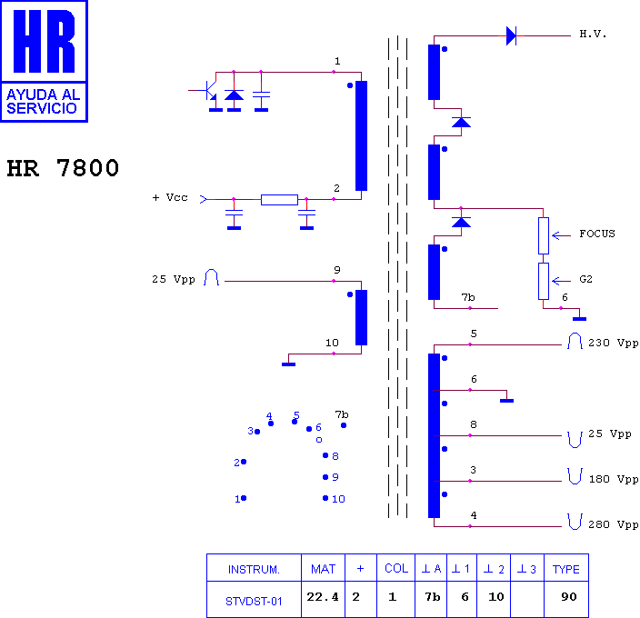 Schematic diagram for HR 7800
