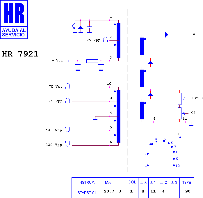 Schematic diagram for HR 7921