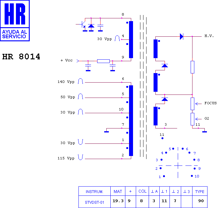 Schematic diagram for HR 8014