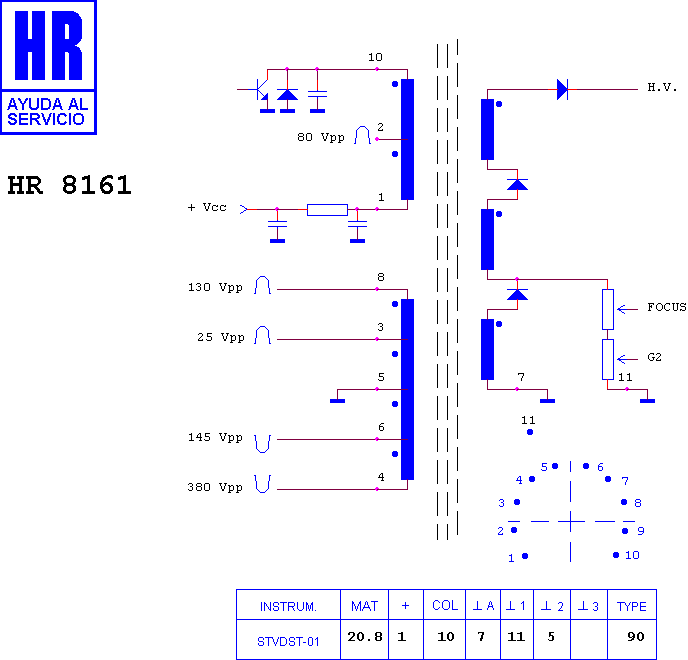 Schematic diagram for HR 8161