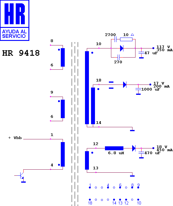 Schematic diagram for HR 9418