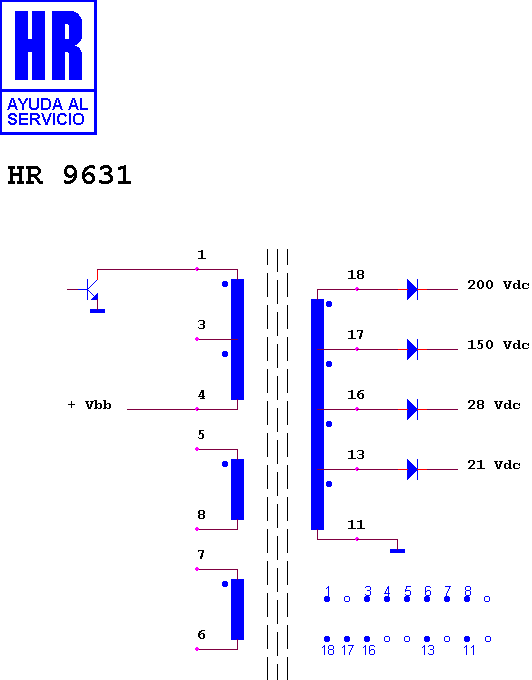 Schematic diagram for HR 9631