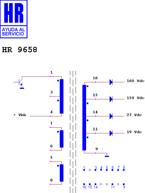 Schematic diagram for HR 9658 C