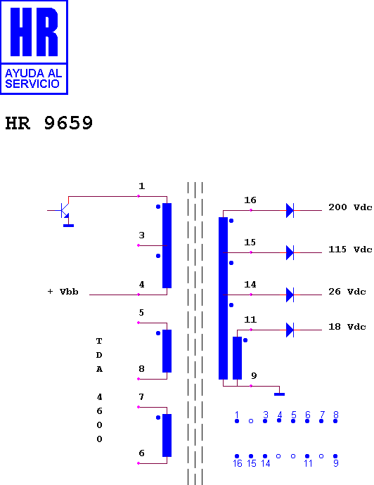 Schematic diagram for HR 9659