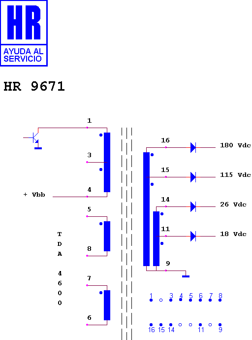 Schematic diagram for HR 9671