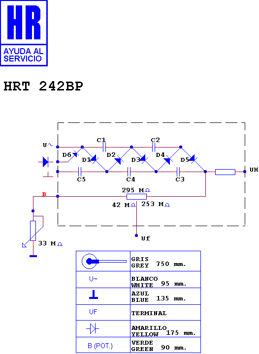 Schematic diagram for HRT 242 BP