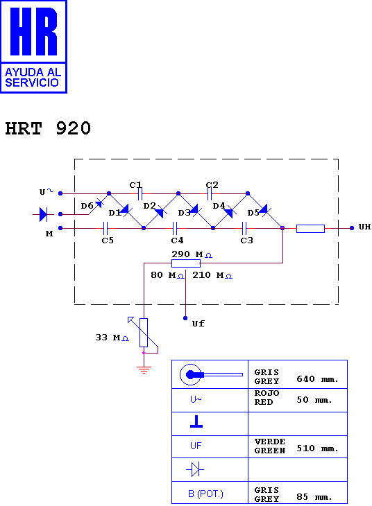 Schematic diagram for HRT 920